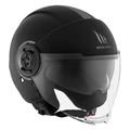 HELMET-OPEN FACE MT VIALE SV DOUBLE VISORS - MATT BLACK SOLID S