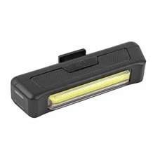 LIGHT ON BATTERY-REAR OR FRONT- -ON HANDLEBAR- NEWTON COB LEDS 120 LUMENS -RECHARGABLE ON USB- BLACK ((CLEAR LIGHT,STEADY,EMERGENCY OR FLASHING) -NON APPROVED