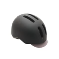 CASQUE VELO CITY ADULTE POLISPORT COMMUTER IN-MOLD NOIR MAT AVEC VISIERE GRISE TAILLE 58-61 SYSTEM QUICK LOCK AVEC LUMIERE INTEGREE
