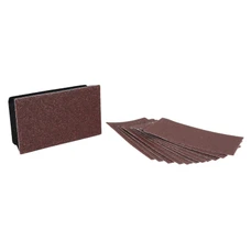 SOFT SANDING BLOCK + 12 CORUNDUM SHEETS - TIVOLY 70 x 125 mm