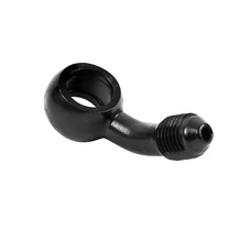 RACCORD BANJO DURITE DE FREIN DIAM INT 10mm DIAM EXT M10 x 125 COUDE 45- ALU NOIR -P2R
