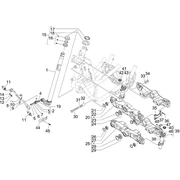 Fourche/tube direction - Ensemble butée dir.