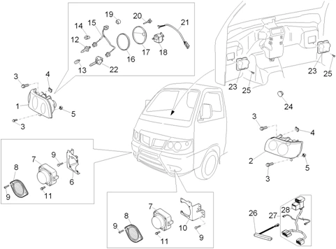 Eclairages avant - Clignotants