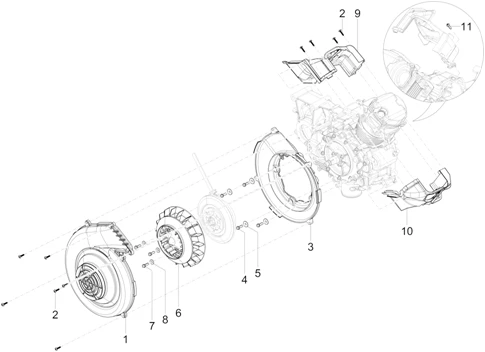 Couvercle volant magnetique - filtre à huile