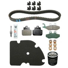 KIT ENTRETIEN MAXISCOOTER ORIGINE PIAGGIO 125 X-EVO 2007>JUILLET2007, X8 2004>2006 (AVEC GUIDES VARIATEUR) (AVEC PLAQUETTES AR HENGTONG 647400)  -1R000382-