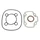 GASKET SET FOR CYLINDER KIT FOR SCOOT OLYMPIA FOR PEUGEOT 50 SPEEDFIGHT L.C.