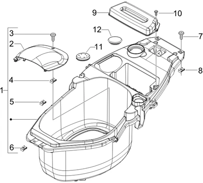 Logement casque - Dessous de selle