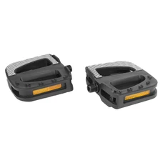 PEDALE CARGO NEWTON CARBONE INJECTE NOIR/GRIS ROULEMENT A BILLE REFLECTEUR (PAIRE)