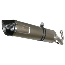 POT MAXISCOOTER LEOVINCE SBK LV ONE EVO INOX POUR GILERA 800 GP 2008>/APRILIA 850 SRV 2012> (COUPELLE CARBONE) (SANS CATALYSEUR) (HOMOLOGUE CE)  -REF 8565E-