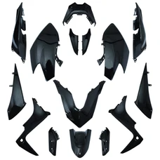 CARROSSERIE/CARENAGE MAXISCOOTER ADAPTABLE YAMAHA 530 TMAX 2017>2019 NOIR BRILLANT (KIT 15 PIECES) -P2R