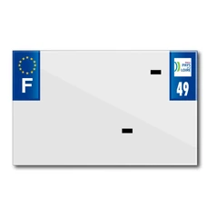 BANDE PLAQUE MOTO 210x130 POUR PVC VIERGE DEP. 49/EURO (VENDU A L'UNITE)