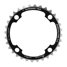 CHAINRING FOR MTB 4 ARMS - Ø104 TA CHINOOK TRIPLE 32 Teeth- Middle BLACK ALU 8/9 Speed.