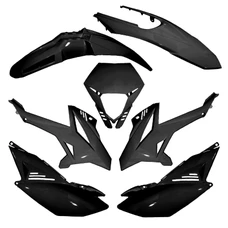 CARROSSERIE/CARENAGE 50 A BOITE ADAPTABLE BETA 50 RR 2011>2020 NOIR (KIT 7 PIECES) -P2R