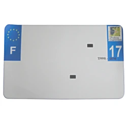 BANDE PLAQUE MOTO 210x130 POUR PVC VIERGE DEP. 17/EURO (VENDU A L'UNITE)