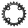 CHAINRING FOR MTB- 4 Arms- INNER FOR DOUBLE 24T.Ø 64 CHINOOK ALUMINIUM BLACK- TA FOR SHIMANO / SRAM / RACE FACE / FSA 10/11 SPEED-.