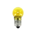 AMPOULE/LAMPE STANDARD 6V 6W CULOT E-10 GRAISSEUR JAUNE A VISSER (PHARE AVANT ADAPTABLE SOLEX) (VENDU A L UNITE) -SELECTION P2R