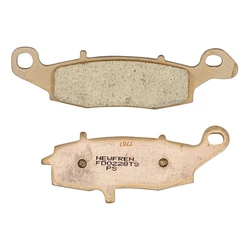 PLAQUETTE DE FREIN NEWFREN POUR KAWASAKI 650 ER-6N 2006>2016 AV, 650 KLE VERSYS 2007>2014 AV / SUZUKI 650 GSF BANDIT S 2005>2012 AV, 650 DL V STROM 2004> AV GAUCHE (FD0228TS)  (TOURING METAL FRITTE)