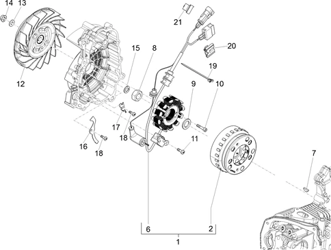 Volant magnetique