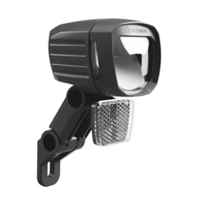 ECLAIRAGE VELO VAE / E-BIKE HERRMANS MR10+ OPTION PLEIN PHARE 240 / 450 LUMENS NOIR AVANT SUR FOURCHE (LIVRE AVEC PATTE) 12V - VENDU EN BOITE