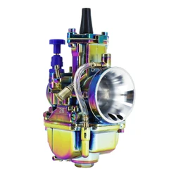 CARBURETOR TYPE PWK 26 TITANIUM TITANIUM - Flat slide - Power Jet / Choke Lever - PREMIUM QUALITY -P2R