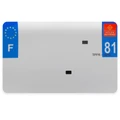 BANDE PLAQUE MOTO 210x130 POUR PVC VIERGE DEP. 81/EURO (VENDU A L'UNITE)