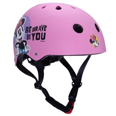 CASQUE VELO ENFANT DISNEY MINNIE ROSE AVEC MOLETTE REGLAGE TAILLE 52-56 (VENDU SUR CARTE)