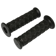 GRIP- REPLAY "On road" "SKULL" BLACK 122mm - CLOSED END (Pair)
