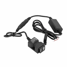 CHARGEUR PRISE USB AVOC AVEC INTERRUPTEUR + FIXATION GUIDON ET RETROVISEUR (5V 2,1A / 5V 1A)