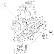 Logement casque - Dessous de selle