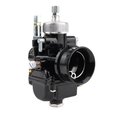 CARBURATEUR 50 A BOITE P2R TYPE PHBG RACING NOIR MONTAGE SOUPLE DIAM 17 mm AVEC DEPRESSION + GRAISSAGE + CUVE ALU + RACCORD DE PRISE D'AIR  -QUALITE PREMIUM-