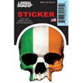 AUTOCOLLANT/STICKER LETHAL THREAT MINI TETE DE MORT DRAPEAU IRLANDE (65x80mm)