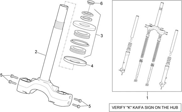 Fourche - Base avec tube