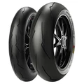 PACK/TRAIN DE PNEU MOTO AVANT + ARRIERE PIRELLI DIABLO SUPERCORSA V2 SC2 RADIAL ZR 120/70-17  FRONT TL 58W + 190/55-17 REAR TL 75W  (VENDU PAR 2)