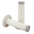 REVETEMENT POIGNEE PROGRIP MOTO OFF ROAD 802 DOUBLE DENSITE GEL GRIS/BLANC CREME CLOSED END 118mm (CROSS/MX) (PAIRE)