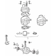 Arbre moteur - Cylindre - Piston