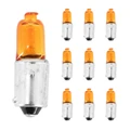 AMPOULE/LAMPE HALOGENE MINIATURE H6W 12V 6W CULOT BAX9s TEMOIN ERGOTS DECALES ORANGE (FEU DE POSITION) (BOITE DE 10) -SELECTION P2R
