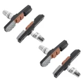 BRAKE PADS FOR MTB- THREADED STUD ASSYMETRIC- NEWTON 72mm ORANGE/GREY/BLACK SHIMANO TYPE (2 PAIRS)