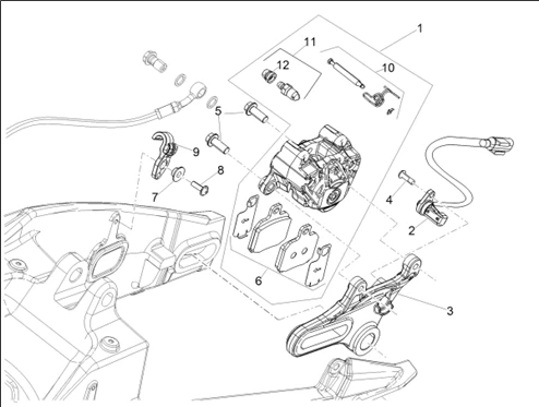Pince frein arrière