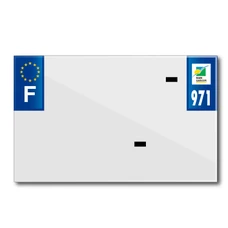 BANDE PLAQUE MOTO 210x130 POUR PVC VIERGE DEP.971/EURO (VENDU A L'UNITE)