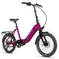 VELO ELECTRIQUE/VAE PLIANT CITY 20 LEADER FOX URBY 2026 MIXTE VIOLET 8V MOTEUR CENTRAL BAFANG M420 36V 80Nm BATTERIE 16Ah