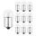 AMPOULE/LAMPE STANDARD 12V 10W CULOT BA15s BULB G18,5 GRAISSEUR TRANSPARENT (CLIGNOTANT) (BOITE DE 10)  -P2R-