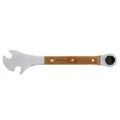 OUTIL CLE A PEDALE WOOD 15mm + DOUILLE 14 & 15 MM MANCHE BOIS NEWTON