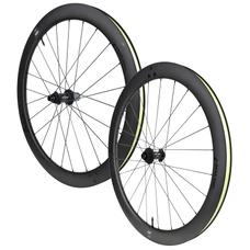 ROUES ROUTE DISQUE 700 MICHE SWR EVO 50 CENTERLOCK CARBONE NOIR CASSETTE SHIMANO HG 12V AXE TRAVERSANT 12/100 ET 12/142 (PAIRE) - TUBELESS READY