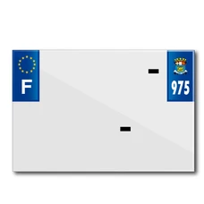BANDE PLAQUE MOTO 210x145 POUR PVC AVEC RAISON SOCIALE DEP.975/EURO (VENDU A L'UNITE)