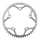 CHANRING FOR ROAD BIKE-5 arms- 51T. Ø130 -OUTER- SILVER -ALUMINIUM- 7075 STRONGLIGHT 9/10 Speed (SHIMANO TYPE)