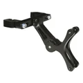 DUAL BOTTLE CAGE HOLDER - BLACK ALUMINIUM- ON SADDLE RAIL (SOLD PER UNIT ON CARD)