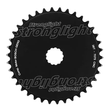 CHAINRING FOR EBIKE- DIRECT MOUNT 38 Teeth. Single- BLACK AMUMINIUM 7075 STRONGLIGHT (FOR BOSCH SYSTEM 3rd GENERATION)