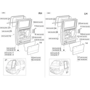 Portières arrière - Vitre