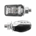 CLIGNOTANT UNIVERSEL REPLAY MICRO 6 LEDS TRANSPARENT/NOIR (L 27mm / H 17mm / L 18mm) (HOMOLOGUE CE) (PAIRE)