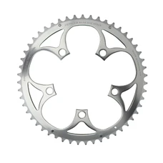 CHAINRING FOR ROAD BIKE- 5 Arms- 51T Ø 110 -OUTER- ALUMINIUM SILVER- 7075 TA ZEPHYR (SHIMANO TYPE) 9/10Speed.